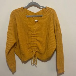 Yellow crop sweater